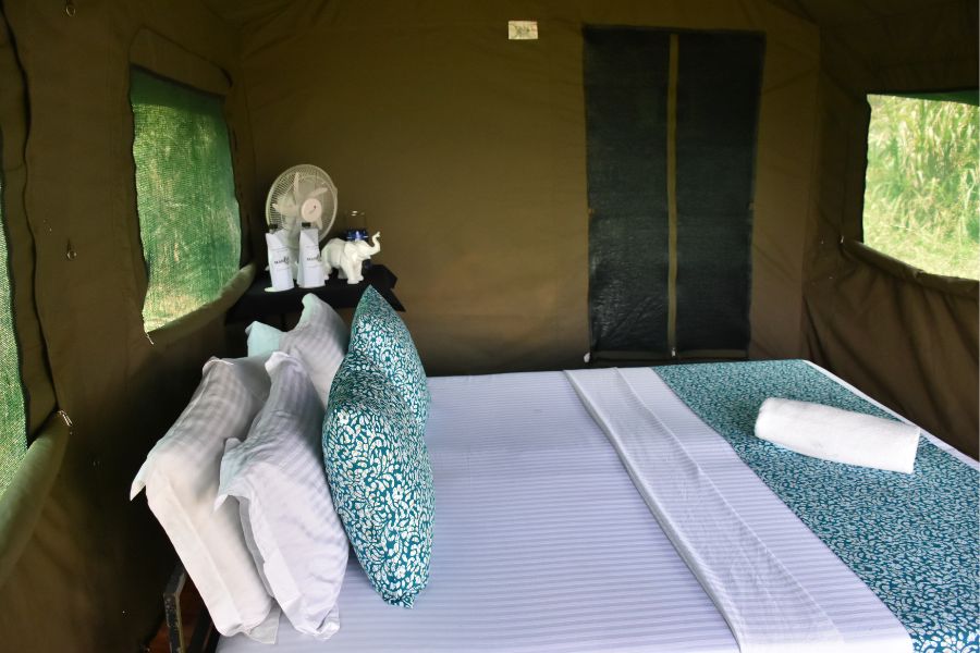 bed arrangement at explorer by mahoora dambana in sri lanka 